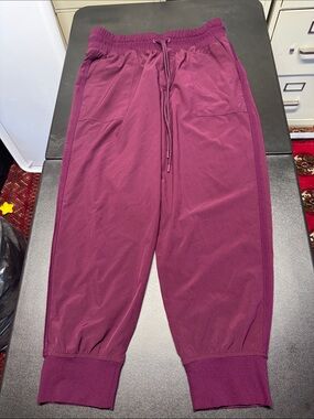 Women's Plum Jogger Pants with Drawstring Waist Size L